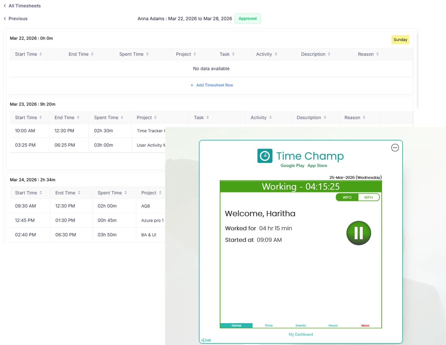 timer and timesheets image 